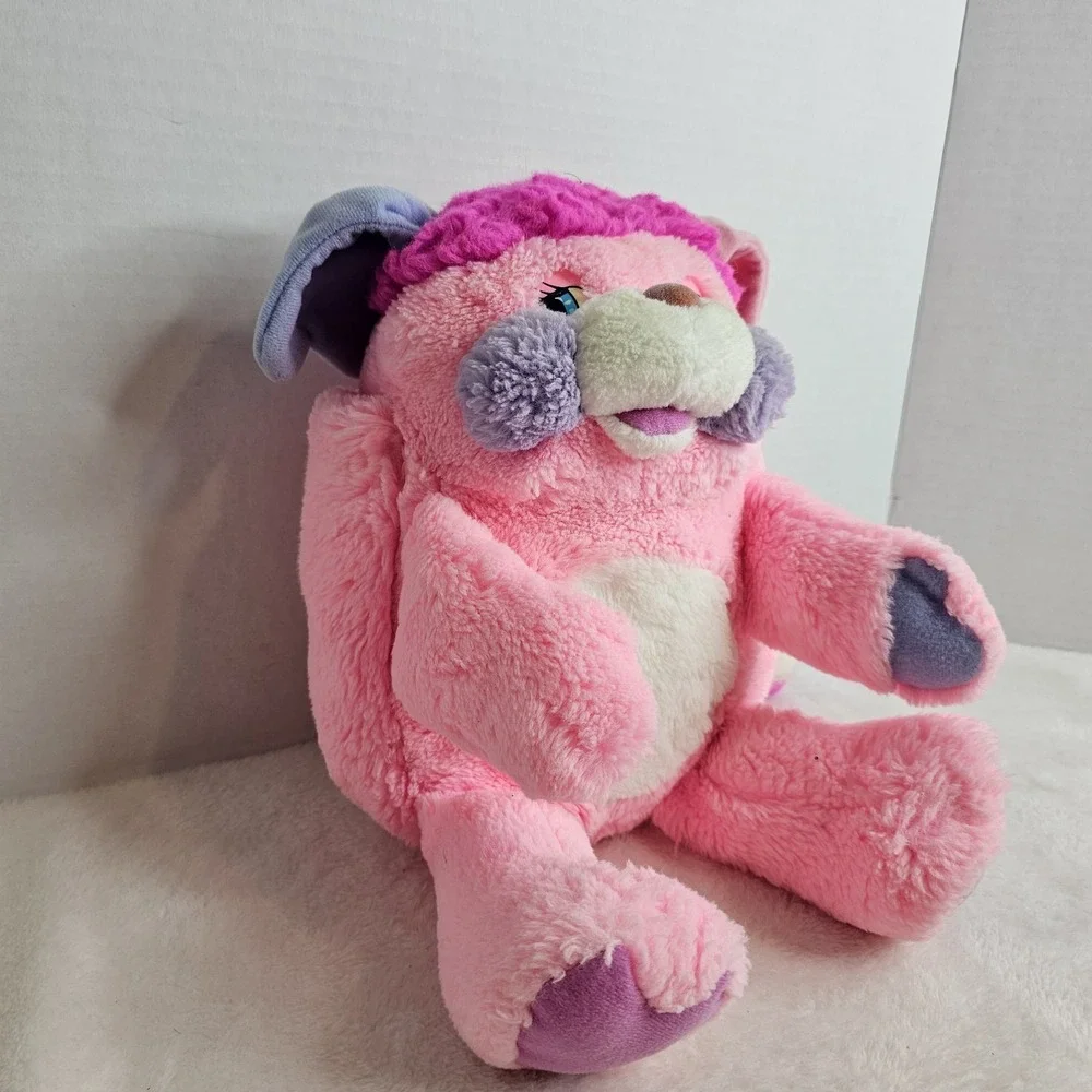 Vintage 1985 Pink Party Popples Plush Stuffed Animal American Greetings Mattel